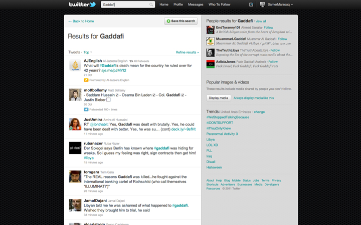 Buzz Report: Gaddafi’s death
