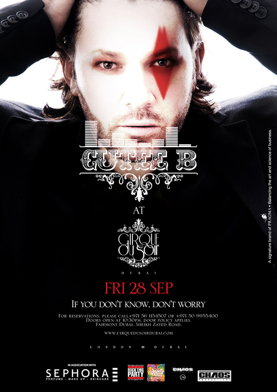 Cirque du Soir Dubai presents French DJ Cutee B on Friday, September 28