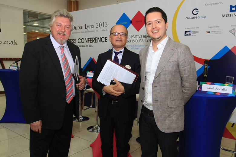 Dubai Lynx 2013 Press Conference - Ian Fairservice, Dr. Lance DeMasi and Tarek Abdalla