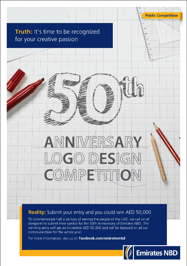 Emirates NBD launches logo design competition for 50th anniversary