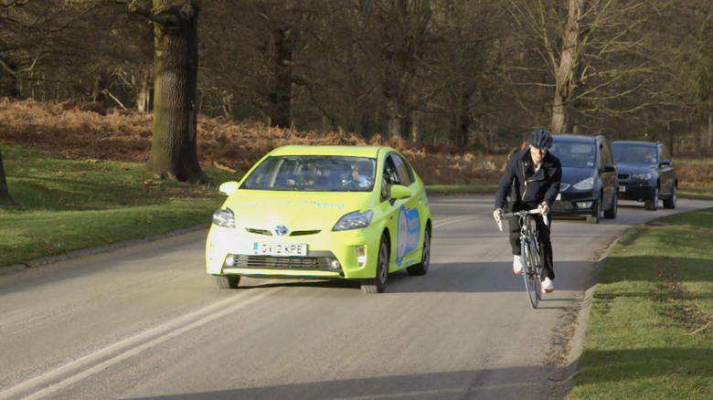 Comedians Joel Dommett (MTV) and Eric Lampaert (T4) bring positivity to London for the launch of the ‘Toyota Positive’ movement