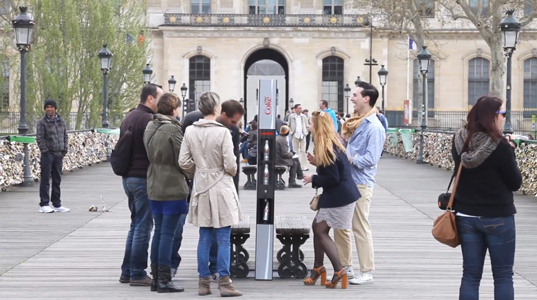 Diet Coke's Slender Vender; World's Thinnest Vending Machine!