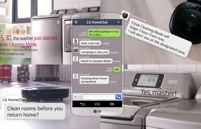 AT CES 2014, LATEST SMART APPLIANCES FROM LG CHAT WITH USERS VIA MOBILE MESSENGER