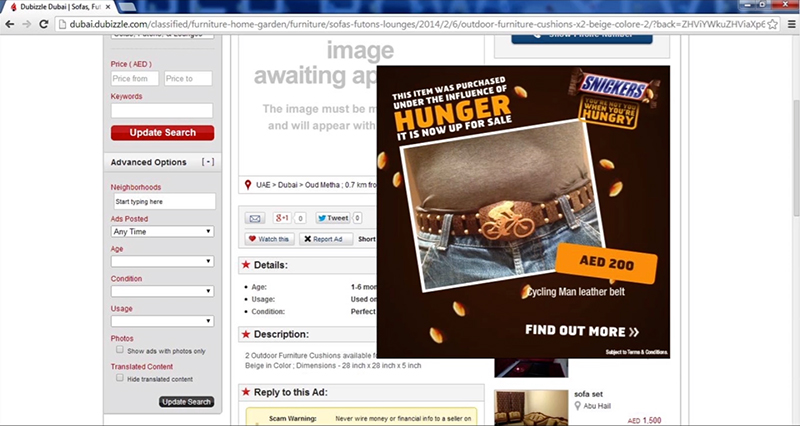 Snickers joins forces with Dubizzle to rescue Hungry Shoppers!